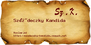 Szádeczky Kandida névjegykártya